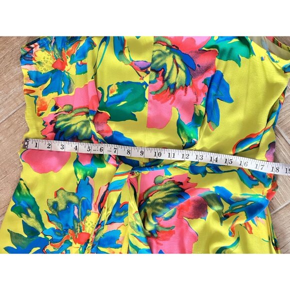 Ivy Street Sz XL Wide Leg Jumpsuit Spaghetti Strap BOLD Floral Summer Comfy CUTE - Picture 6 of 12